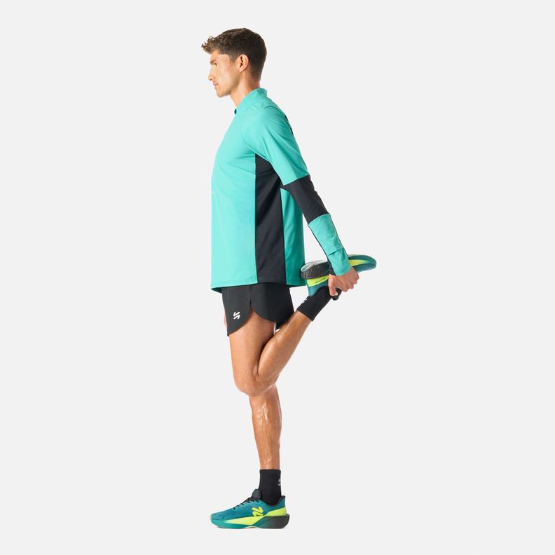 Polerón Hombre Built To Move Pro 1/4 Zip Turquesa Vulcano-6