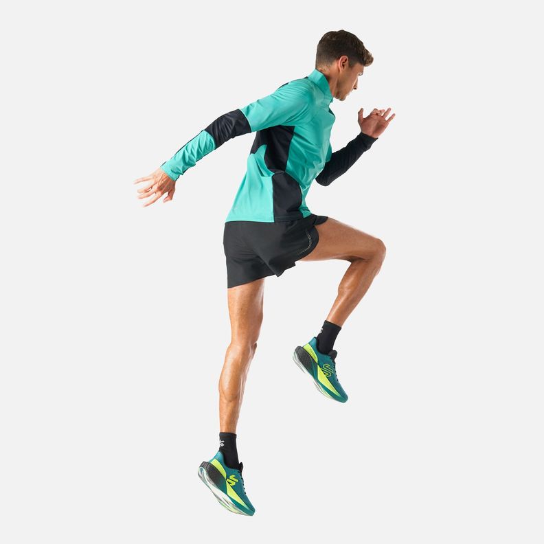 Polerón Hombre Built To Move Pro 1/4 Zip Turquesa Vulcano-7