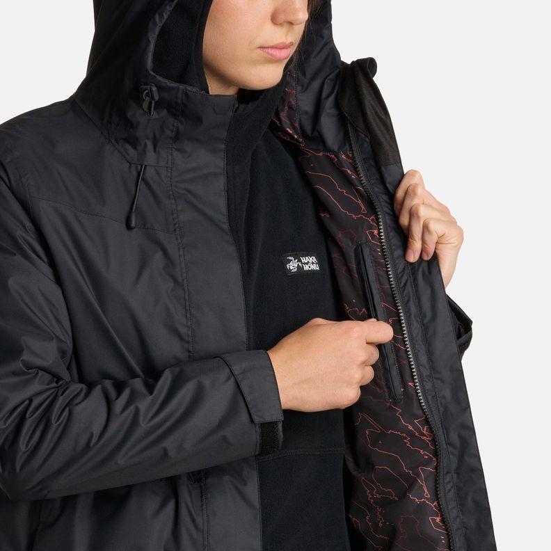 Chaqueta Mujer Corteza Negro Haka Honu I25-9