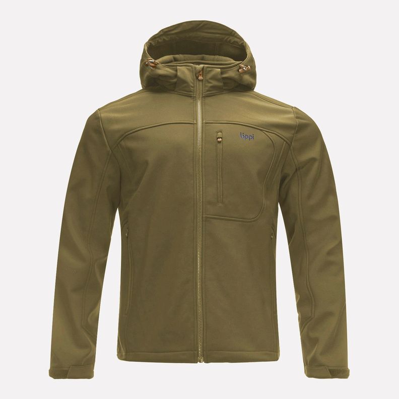 Chaqueta Hombre Macaya Softshell Hoody Jacket Oliva Oscuro Lippi-0