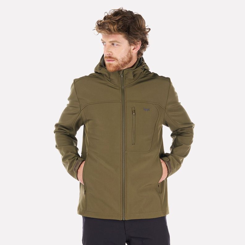 Chaqueta Hombre Macaya Softshell Hoody Jacket Oliva Oscuro Lippi-1
