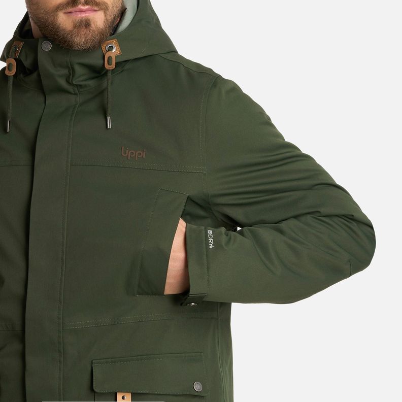 Chaqueta Hombre DayBreak B-Dry Verde Militar Lippi I25-4