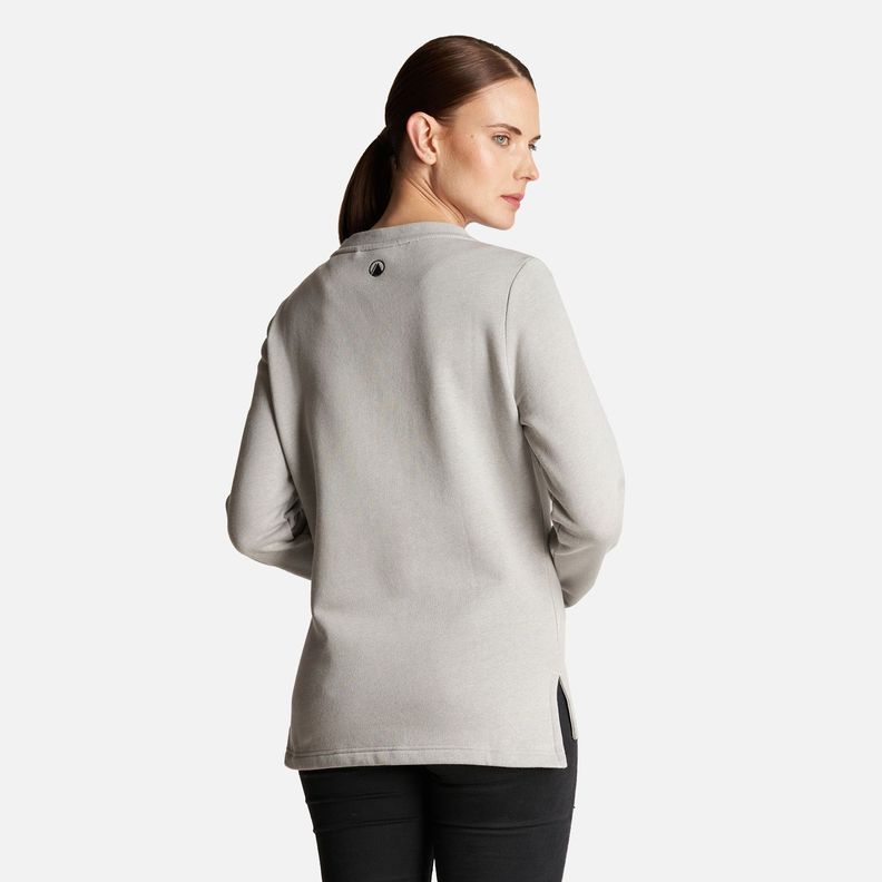 Poleron Mujer Insigne Sweatshirt Melange Gris Claro Lippi-4