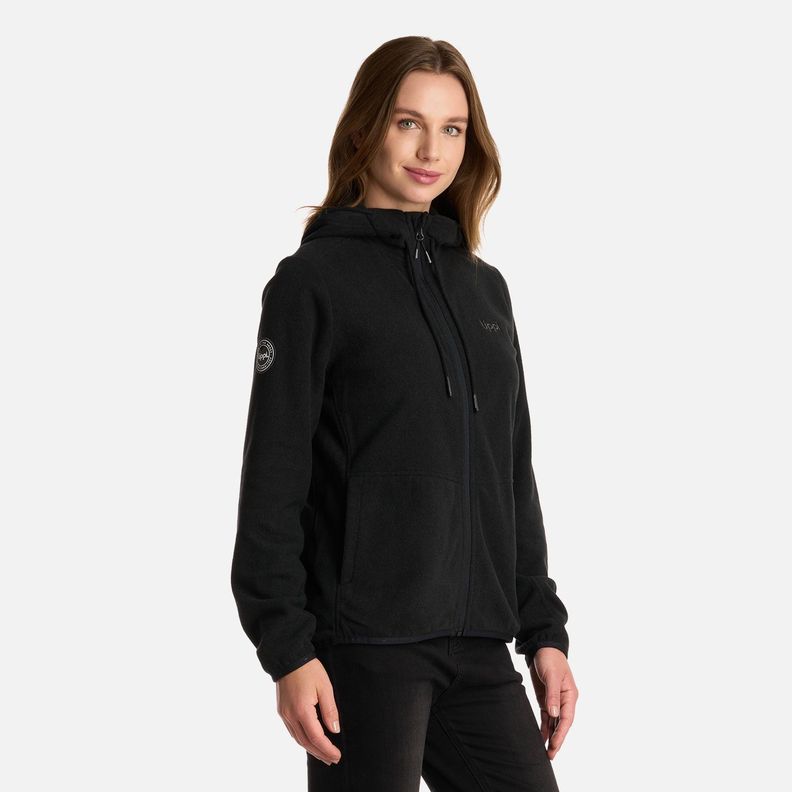 Polar Mujer Stripes Nano-F Full Zip Hoody Negro Lippi I25-1