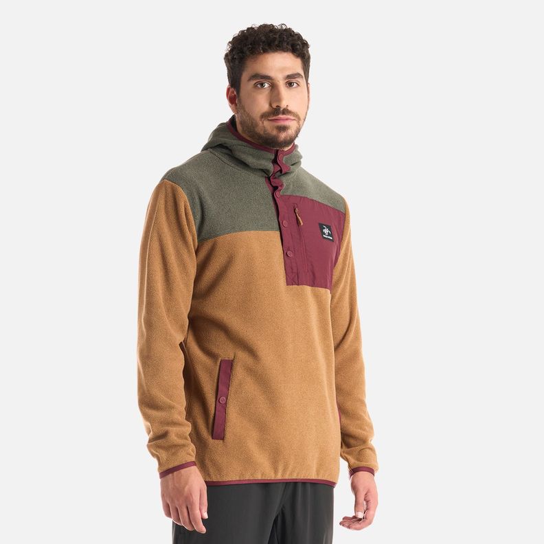 Polerón Hombre Tokerau Hoody Mostaza Haka Honu I25-1