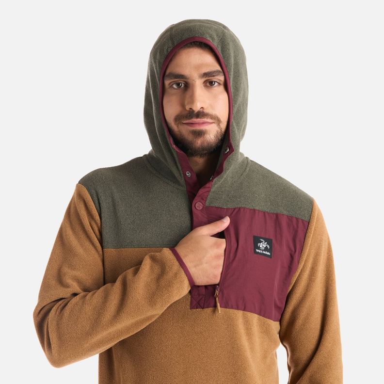 Polerón Hombre Tokerau Hoody Mostaza Haka Honu I25-3