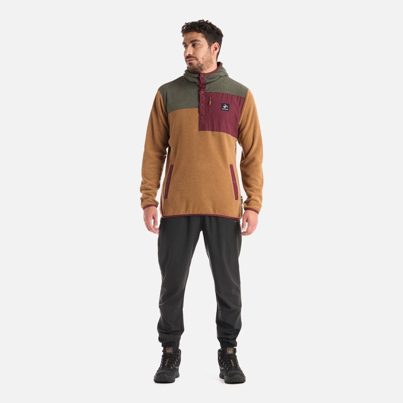 Polerón Hombre Tokerau Hoody Mostaza Haka Honu I25-5