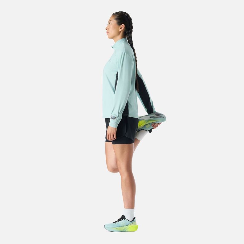 Polerón Mujer Tempo 1/4 Zip Midlayer Jade Vulcano-2
