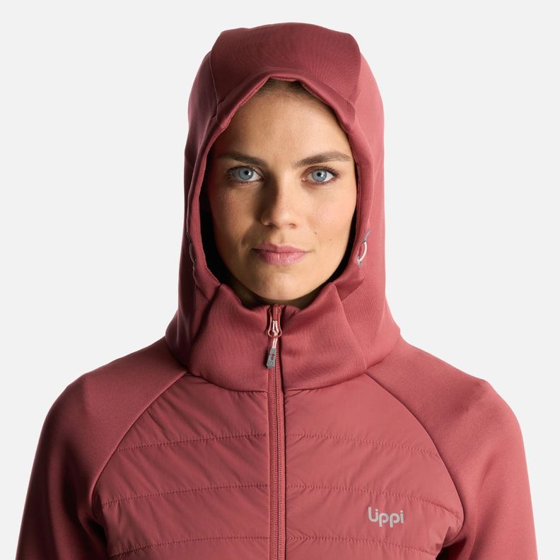 Poleron Mujer ColdMove WindBreaker SteamPro Hoody Jacket Rosado Oscuro Lippi-4