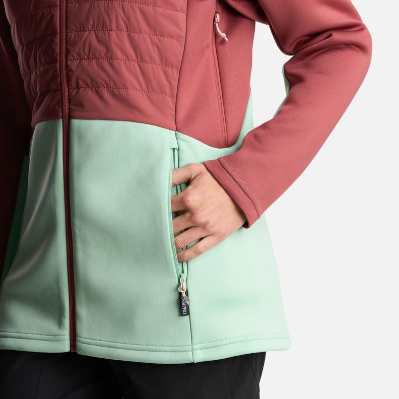 Poleron Mujer ColdMove WindBreaker SteamPro Hoody Jacket Rosado Oscuro Lippi-6