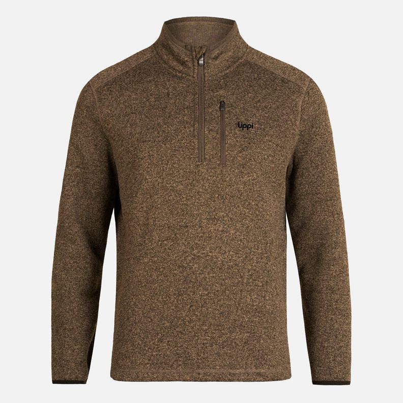 Poleron Hombre Coronado Therm-Pro Pullover Melange Verde Oscuro Lippi-0