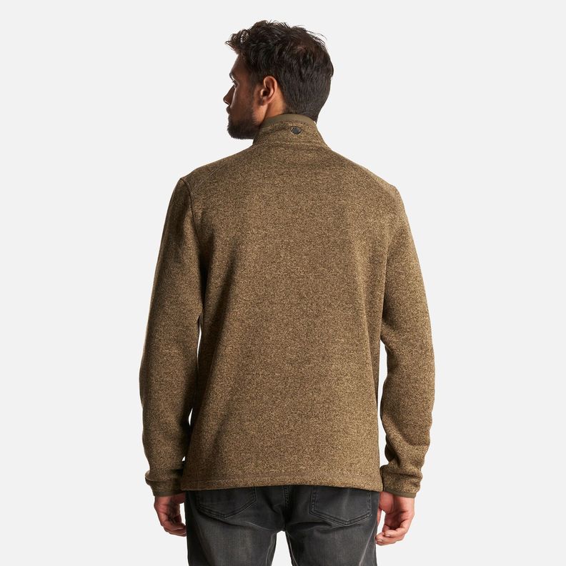 Poleron Hombre Coronado Therm-Pro Pullover Melange Verde Oscuro Lippi-3