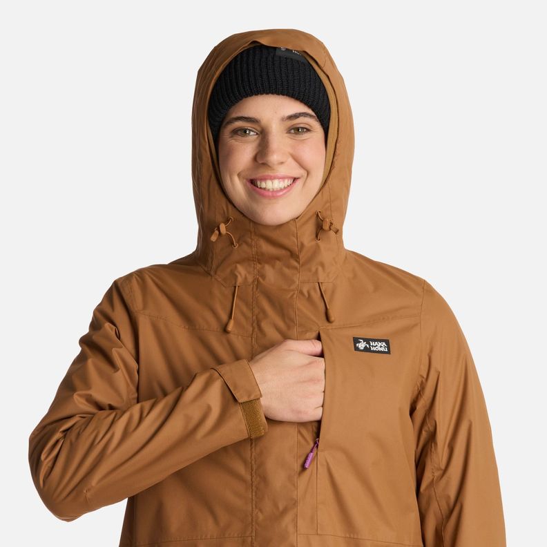 Chaqueta Mujer Corteza Mostaza Haka Honu I25-4