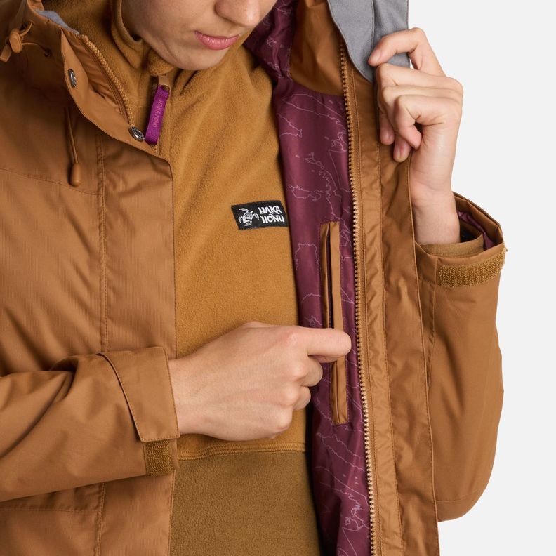 Chaqueta Mujer Corteza Mostaza Haka Honu I25-9