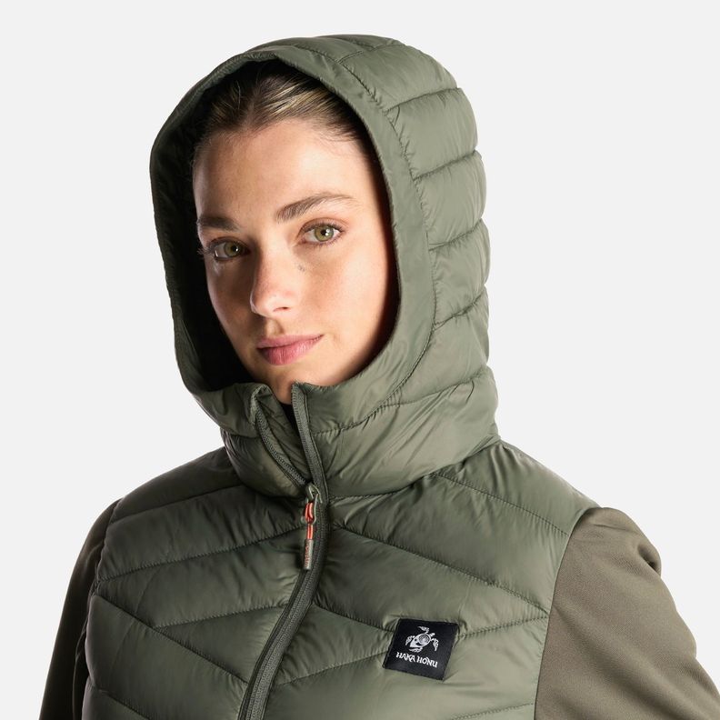 Chaqueta Mujer Altiplano Verde Grisaceo Haka Honu-5