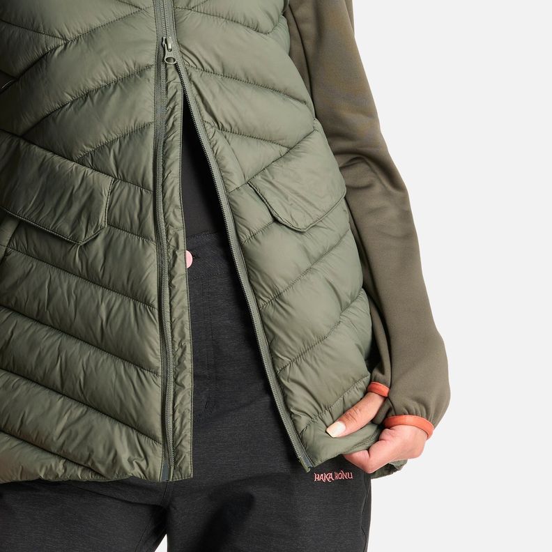 Chaqueta Mujer Altiplano Verde Grisaceo Haka Honu-7
