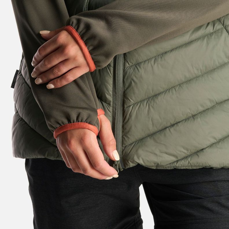 Chaqueta Mujer Altiplano Verde Grisaceo Haka Honu-8