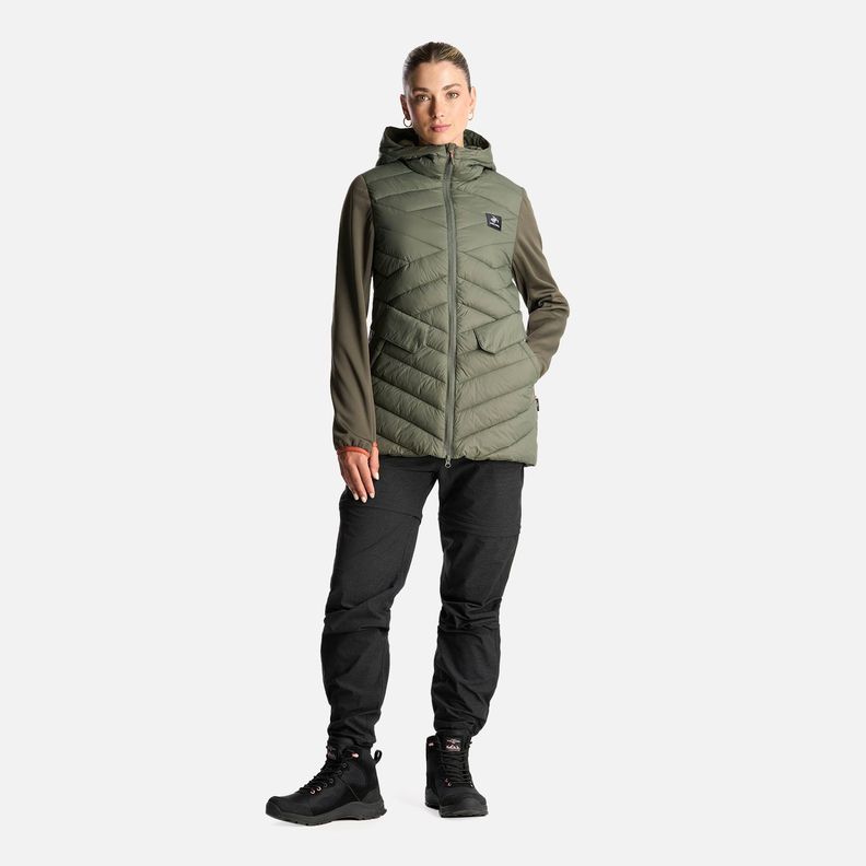 Chaqueta Mujer Altiplano Verde Grisaceo Haka Honu-9