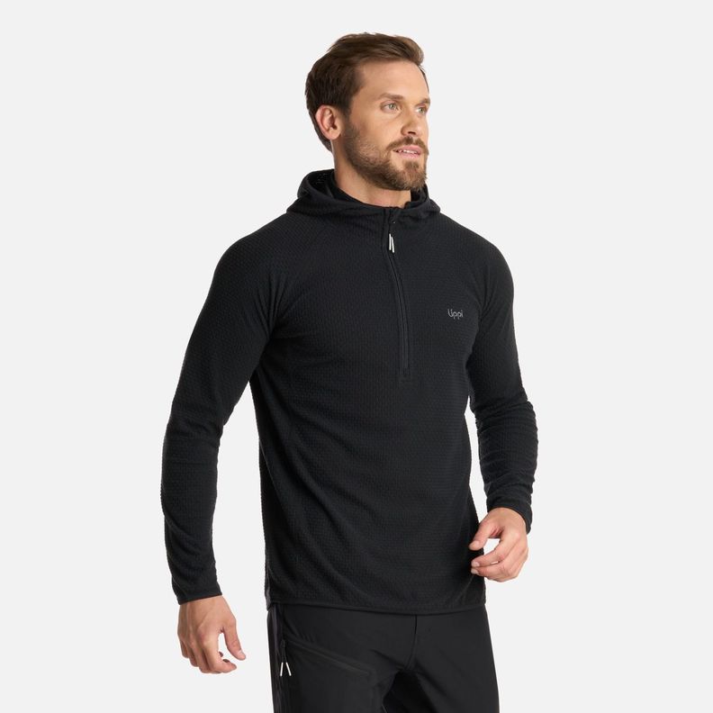 Polerón Hombre Jacaranda Nano-F 14 Zip Hoody Negro Lippi I25-1