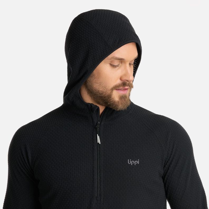 Polerón Hombre Jacaranda Nano-F 14 Zip Hoody Negro Lippi I25-3