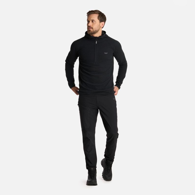 Polerón Hombre Jacaranda Nano-F 14 Zip Hoody Negro Lippi I25-4