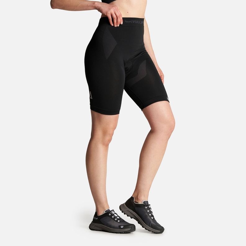 Calza Mujer 4 Bike Seamless Short Negro Lippi-2