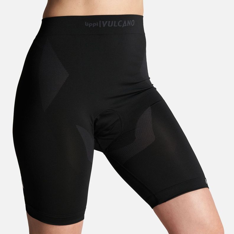 Calza Mujer 4 Bike Seamless Short Negro Lippi-5