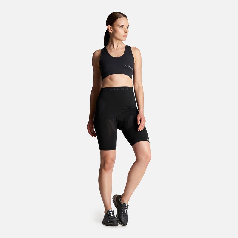 Calza Mujer 4 Bike Seamless Short Negro Lippi-6