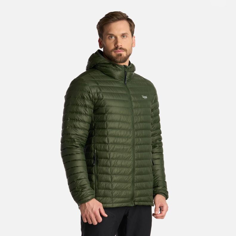 Chaqueta Hombre Peak Down Hoody Verde Militar Lippi I25-1