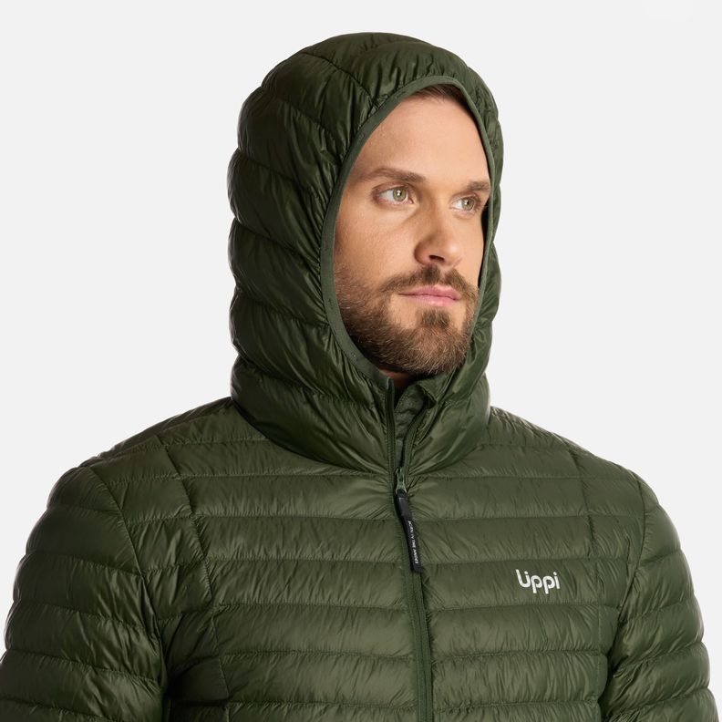 Chaqueta Hombre Peak Down Hoody Verde Militar Lippi I25-3