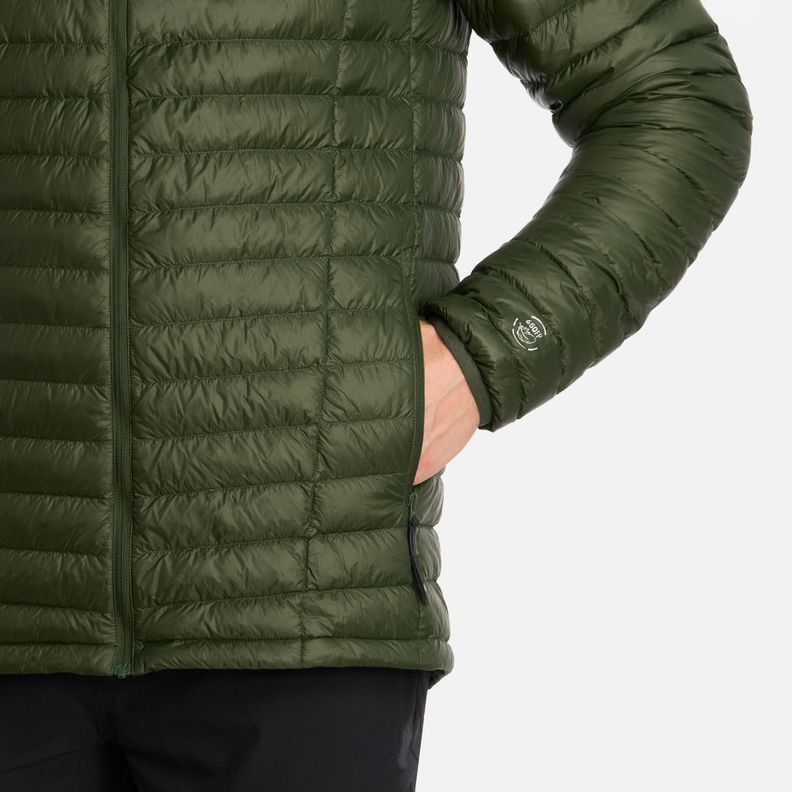 Chaqueta Hombre Peak Down Hoody Verde Militar Lippi I25-4