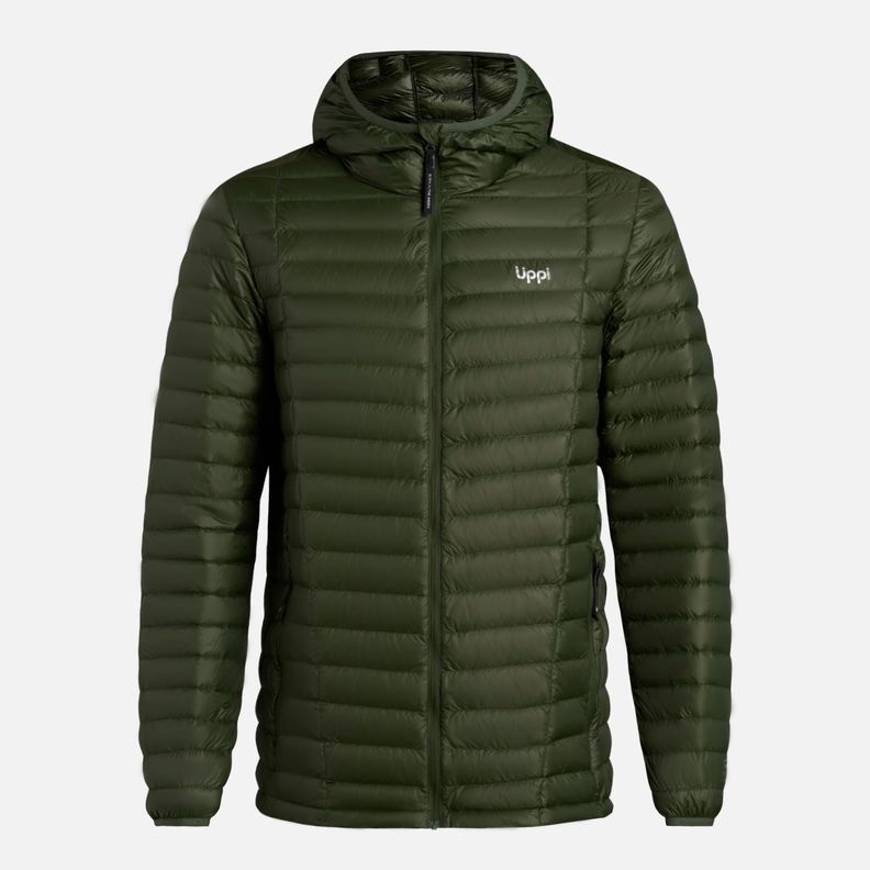 Chaqueta Hombre Peak Down Hoody Verde Militar Lippi I25-8