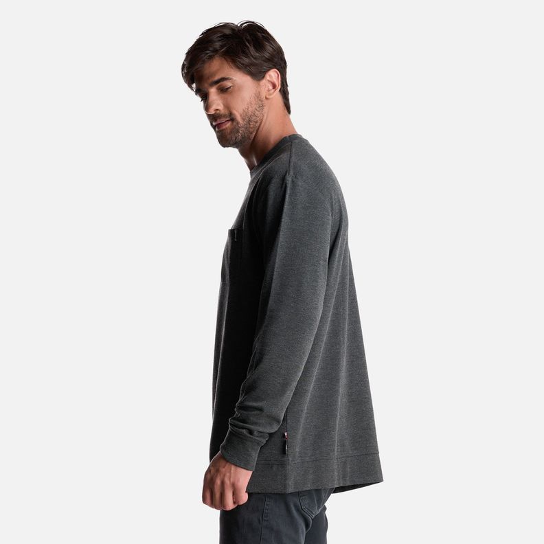 Poleron Hombre Peliculyon Melange Negro Haka Honu-2