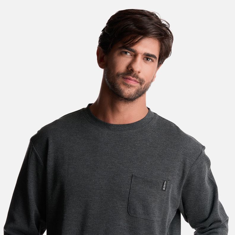 Poleron Hombre Peliculyon Melange Negro Haka Honu-4
