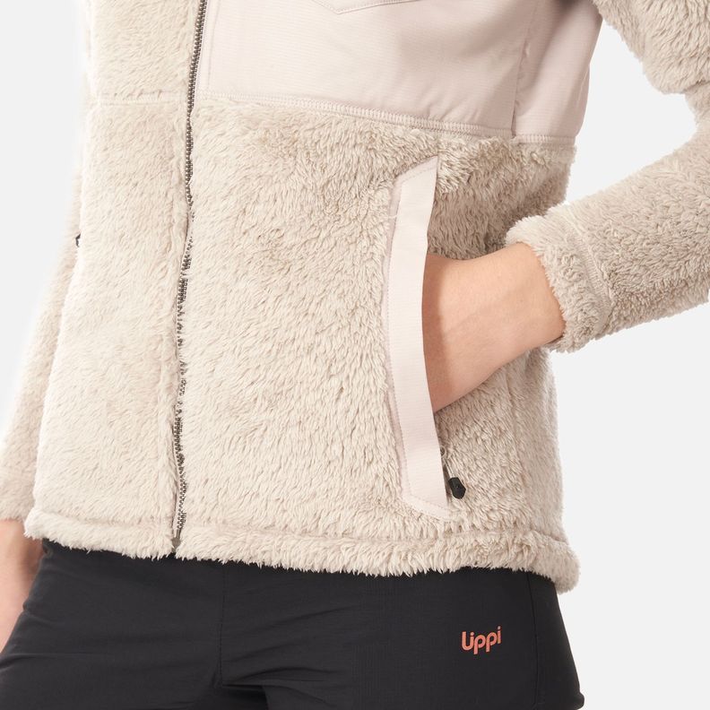 Chaqueta Teen Girl Bear Shaggy-Pro Hoody Jacket Beige Lippi-4