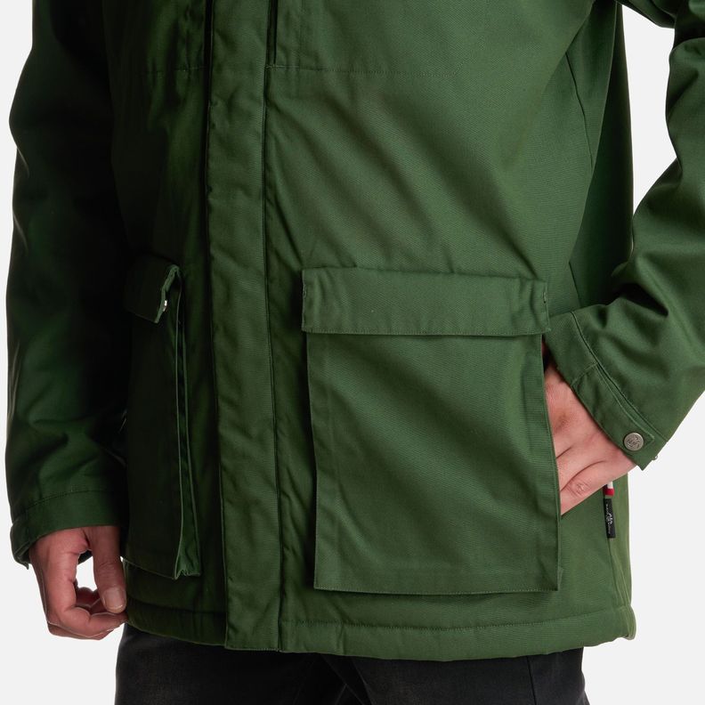 Chaqueta Hombre Valle Invernal Verde Militar Haka Honu-7