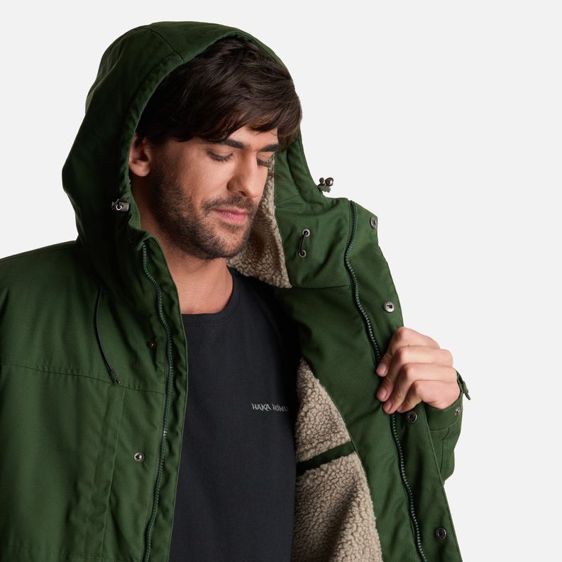 Chaqueta Hombre Valle Invernal Verde Militar Haka Honu-8