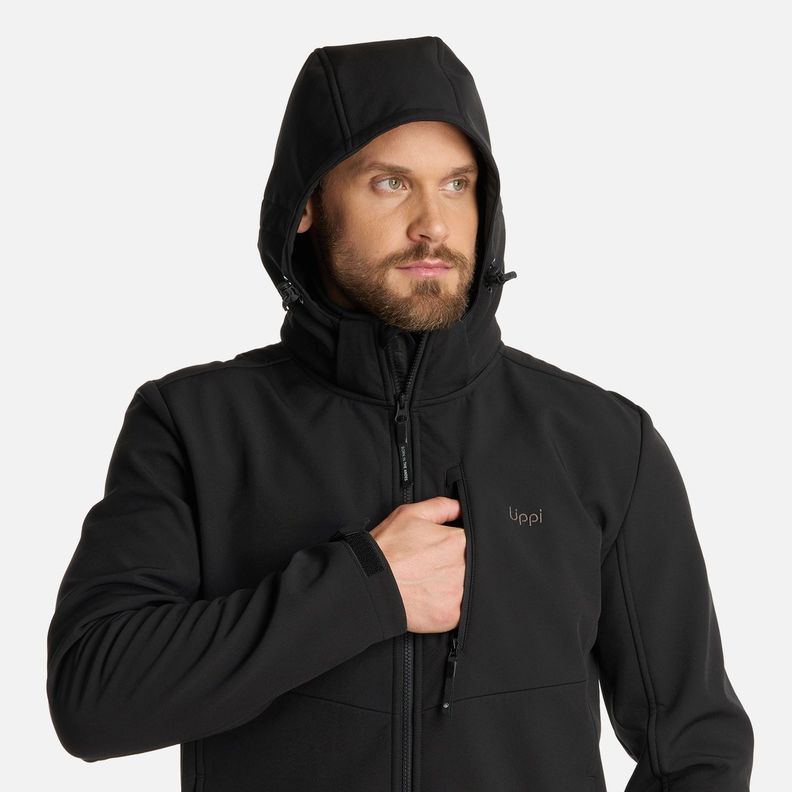 Chaqueta Hombre Macaya Softshell Hoody Negro Lippi I25-4