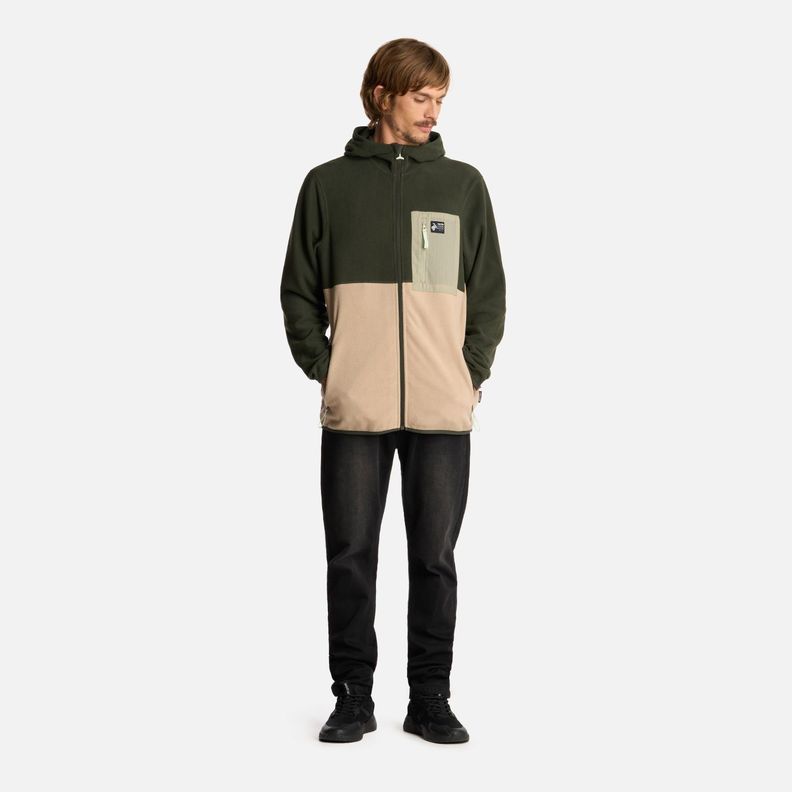 Polerón Hombre Leñero Verde Militar Haka Honu I25-5