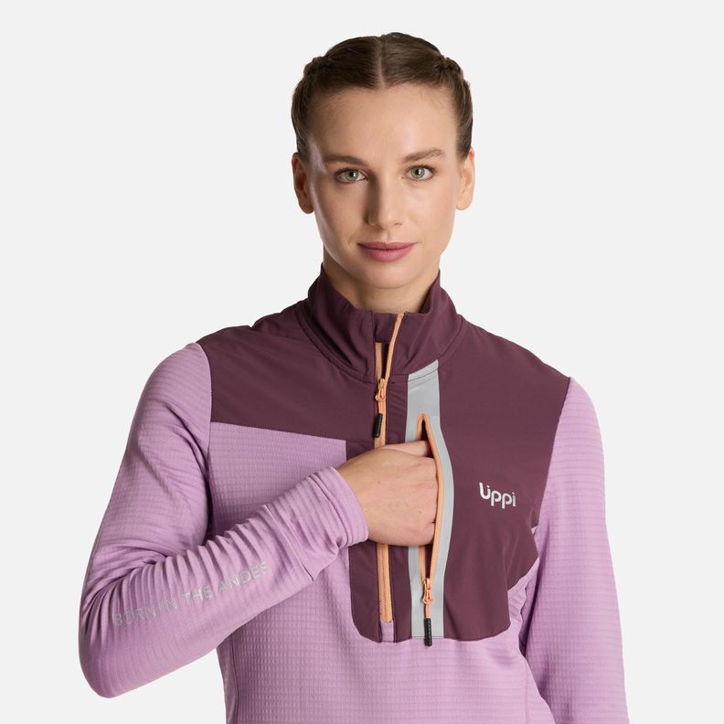 Polerón Mujer Karova Nano-f 14 Zip Rosa Fuerte Lippi I25-3