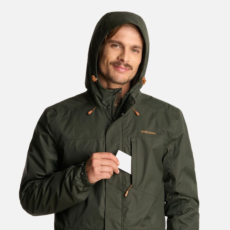 Chaqueta Hombre Terranova Verde Militar Haka Honu I25-3