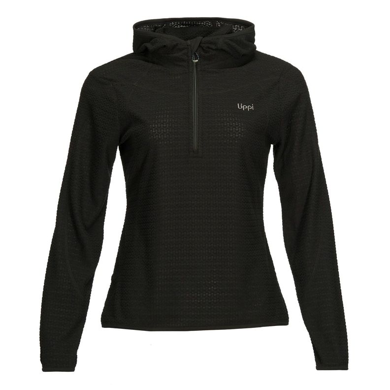 Poleron Mujer Jacaranda Nano-F 14 Zip Hoody Negro Lippi V23-0
