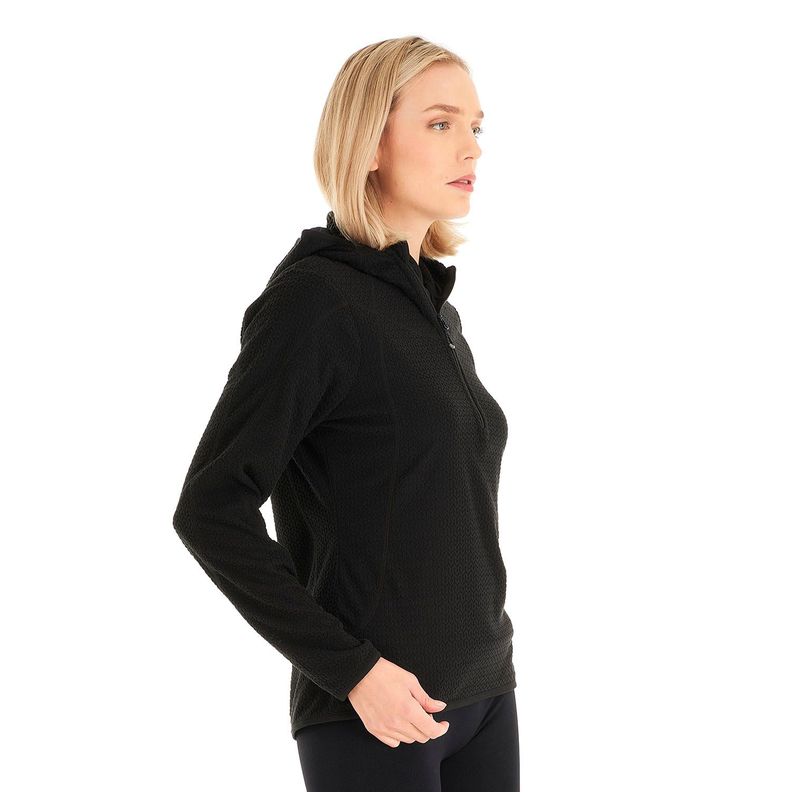 Poleron Mujer Jacaranda Nano-F 14 Zip Hoody Negro Lippi V23-2