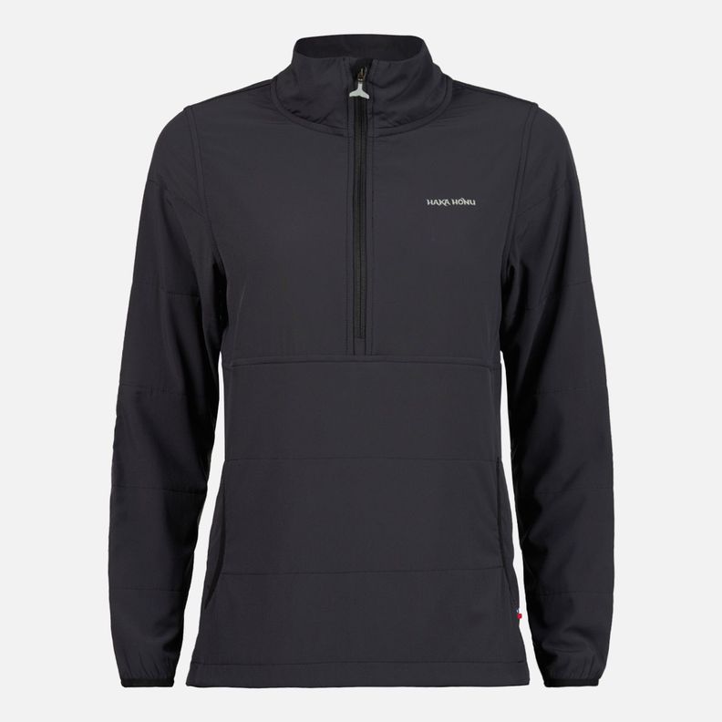 Poleron Mujer Del Sur 1/4 Zip Sin Capucha  Negro Haka Honu-0