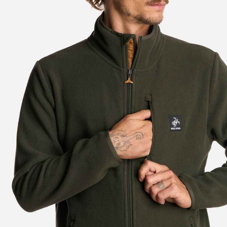 Polerón Hombre Tokerau Pro Verde Militar Haka Honu I25-3