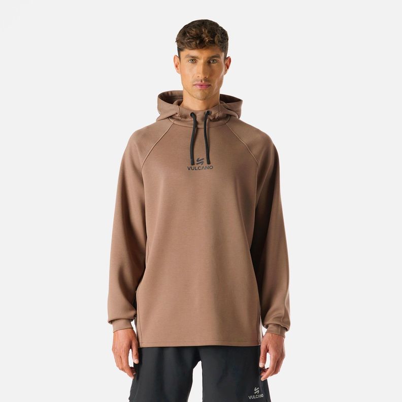 Polerón Hombre Tempo Sweatshirt Hoody Taupe Vulcano-0
