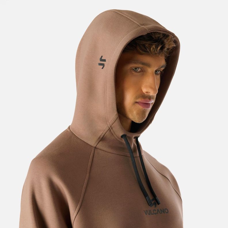 Polerón Hombre Tempo Sweatshirt Hoody Taupe Vulcano-4