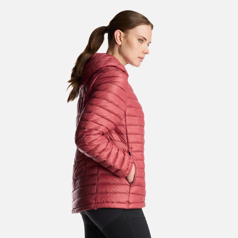 Chaqueta Mujer Peak Down Hoody Jacket Rosa Oscuro Lippi-2