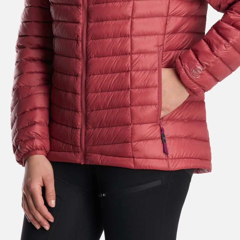 Chaqueta Mujer Peak Down Hoody Jacket Rosa Oscuro Lippi-5