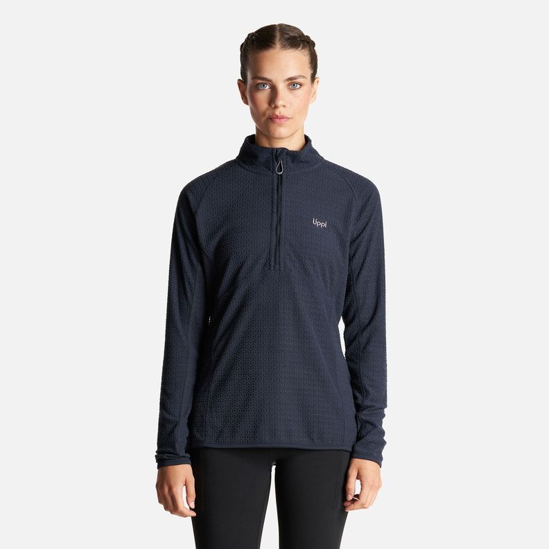 Poleron Mujer Jacaranda Nano-F 14 Zip Azul Marino Lippi I23-1